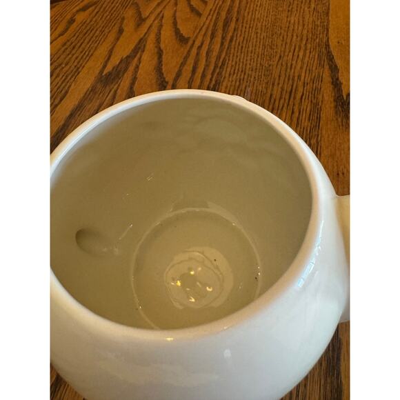 Vintage 80s Teleflora Pink Rose 3D Ceramic Branch Handle Teapot - Picture 3 of 5